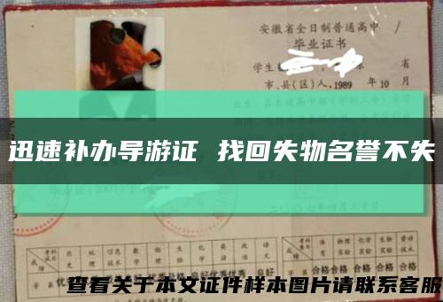 迅速補辦導游證 找回失物名譽不失縮略圖