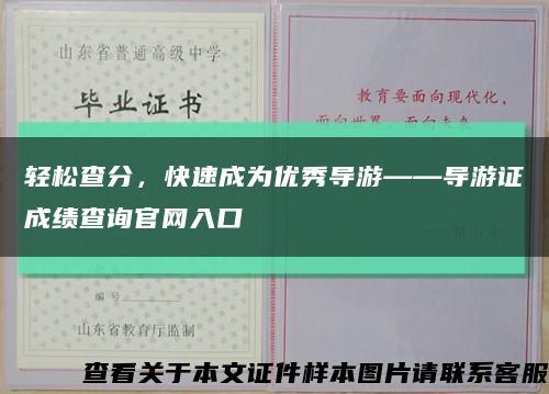 輕松查分，快速成為優秀導游——導游證成績查詢官網入口縮略圖