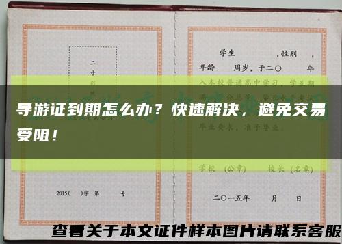 導游證到期怎么辦？快速解決，避免交易受阻！縮略圖