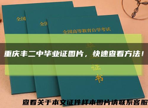 重慶豐二中畢業證圖片，快速查看方法！縮略圖