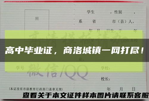 高中畢業證，商洛城鎮一網打盡！縮略圖