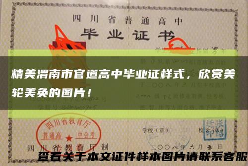 精美渭南市官道高中畢業證樣式，欣賞美輪美奐的圖片！縮略圖