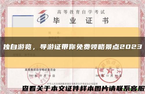 獨自游覽，導游證帶你免費領略景點2023縮略圖