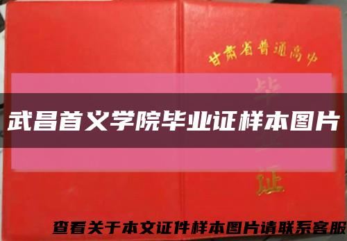 武昌首義學院畢業證樣本圖片縮略圖