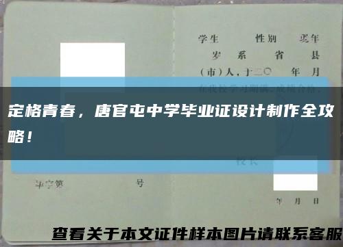 定格青春，唐官屯中學畢業證設計制作全攻略！縮略圖