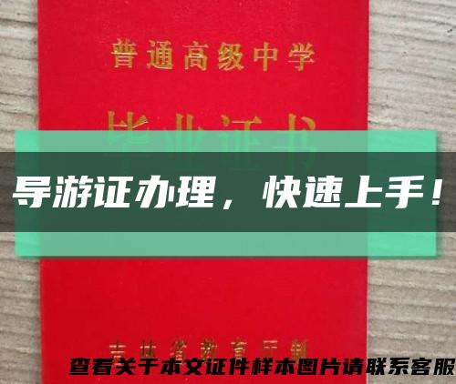 導游證辦理，快速上手！縮略圖