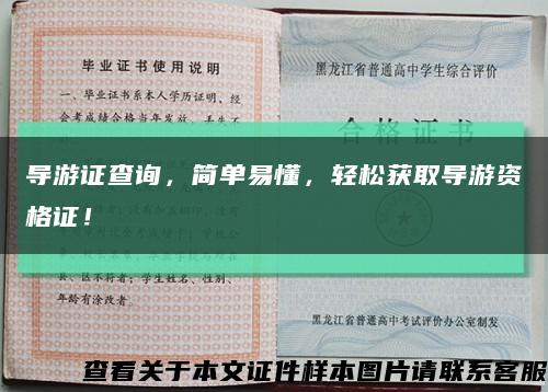 導游證查詢，簡單易懂，輕松獲取導游資格證！縮略圖