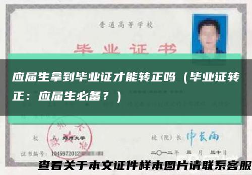 應屆生拿到畢業證才能轉正嗎（畢業證轉正：應屆生必備？）縮略圖