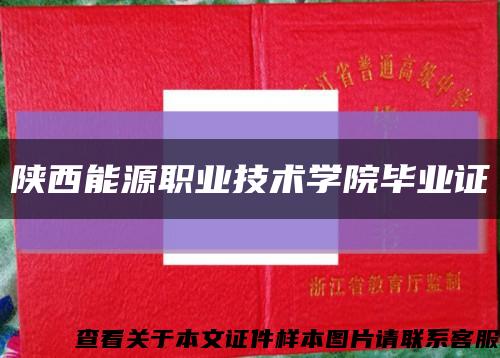陜西能源職業技術學院畢業證縮略圖