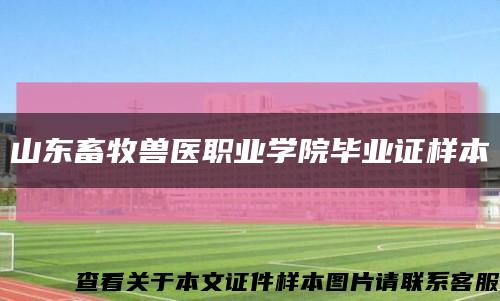 山東畜牧獸醫職業學院畢業證樣本縮略圖