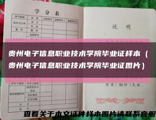 貴州電子信息職業技術學院畢業證樣本（貴州電子信息職業技術學院畢業證圖片）縮略圖