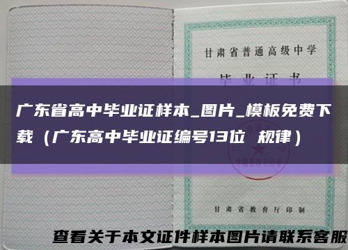 廣東省高中畢業證樣本_圖片_模板免費下載（廣東高中畢業證編號13位 規律）縮略圖
