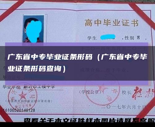 廣東省中專畢業證條形碼（廣東省中專畢業證條形碼查詢）縮略圖