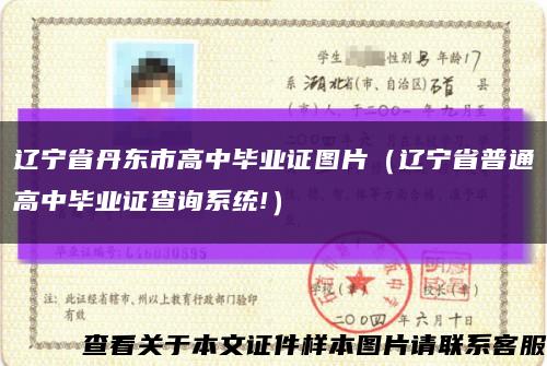 遼寧省丹東市高中畢業證圖片（遼寧省普通高中畢業證查詢系統!）縮略圖