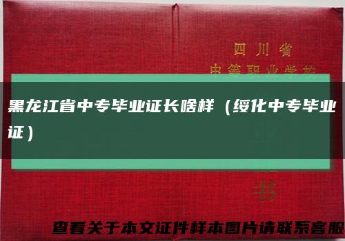 黑龍江省中專畢業證長啥樣（綏化中專畢業證）縮略圖