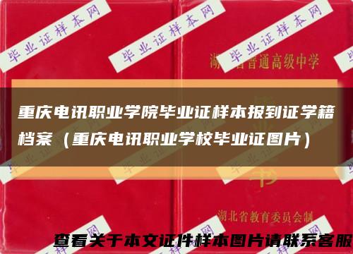 重慶電訊職業學院畢業證樣本報到證學籍檔案（重慶電訊職業學校畢業證圖片）縮略圖
