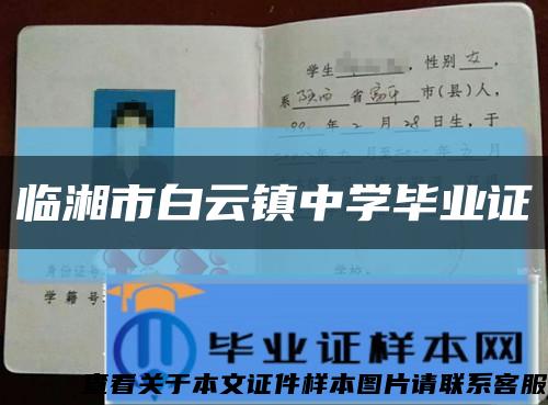 臨湘市白云鎮中學畢業證縮略圖