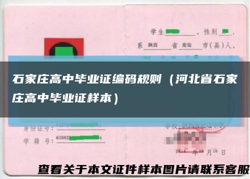 石家莊高中畢業證編碼規則（河北省石家莊高中畢業證樣本）縮略圖
