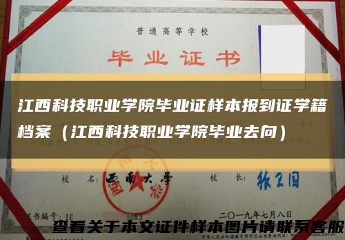 江西科技職業學院畢業證樣本報到證學籍檔案（江西科技職業學院畢業去向）縮略圖