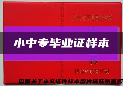 小中專畢業證樣本縮略圖