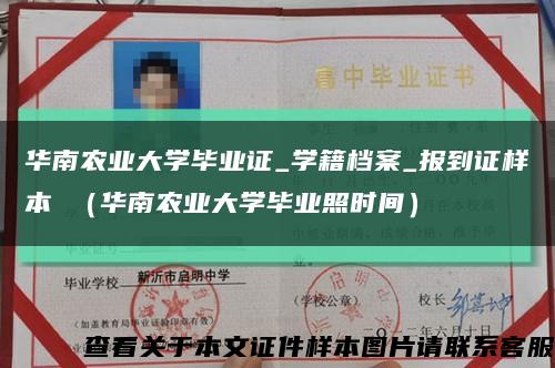 華南農業大學畢業證_學籍檔案_報到證樣本 （華南農業大學畢業照時間）縮略圖