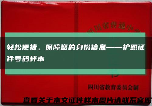 輕松便捷，保障您的身份信息——護照證件號碼樣本縮略圖