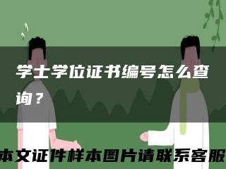 學士學位證書編號怎么查詢？縮略圖