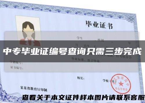 中專畢業證編號查詢只需三步完成縮略圖