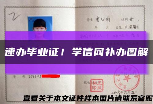 速辦畢業證！學信網補辦圖解縮略圖