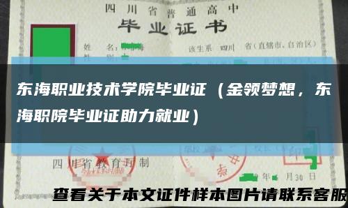 東海職業技術學院畢業證（金領夢想，東海職院畢業證助力就業）縮略圖