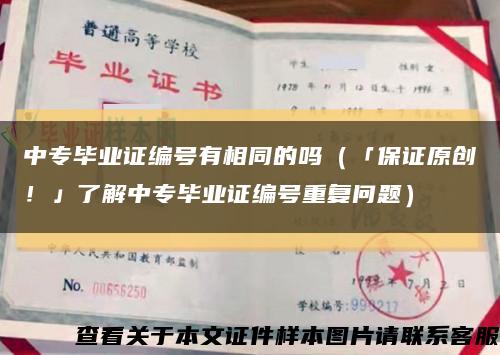 中專畢業證編號有相同的嗎（「保證原創！」了解中專畢業證編號重復問題）縮略圖