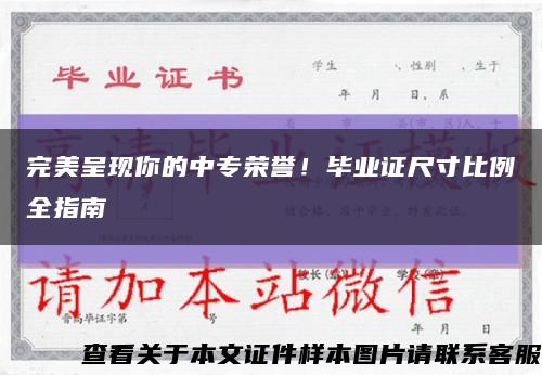 完美呈現你的中專榮譽！畢業證尺寸比例全指南縮略圖
