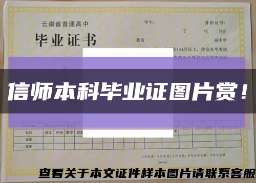 信師本科畢業證圖片賞！縮略圖