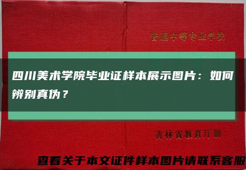 四川美術學院畢業證樣本展示圖片：如何辨別真偽？縮略圖