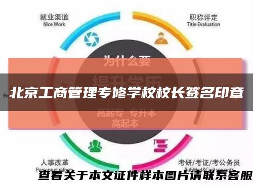 北京工商管理專修學校校長簽名印章縮略圖