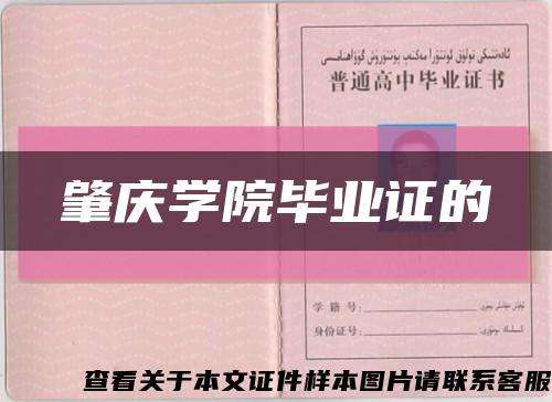 肇慶學院畢業證的縮略圖