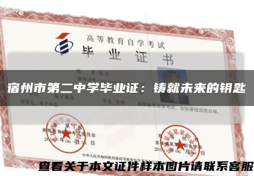 宿州市第二中學畢業證：鑄就未來的鑰匙縮略圖