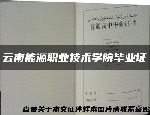 云南能源職業技術學院畢業證縮略圖