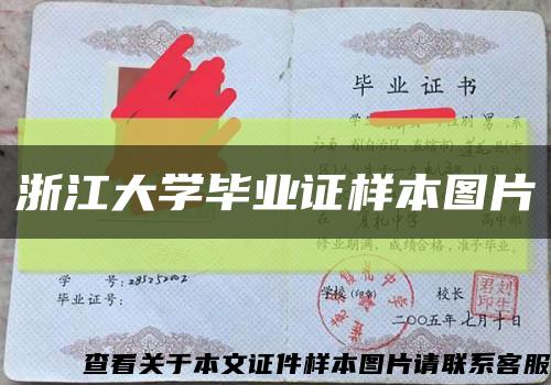 浙江大學畢業證樣本圖片縮略圖
