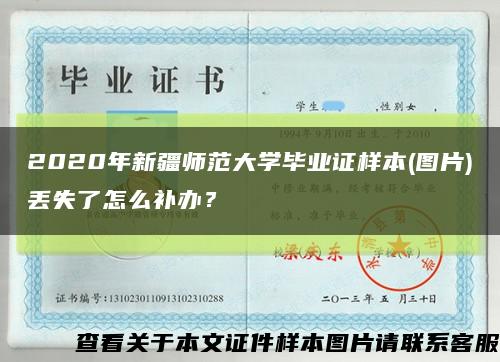2020年新疆師范大學畢業證樣本(圖片)丟失了怎么補辦？縮略圖