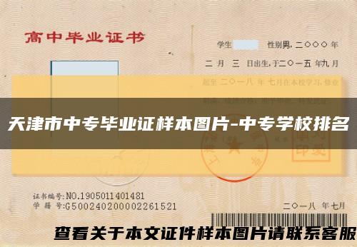 天津市中專畢業證樣本圖片-中專學校排名縮略圖
