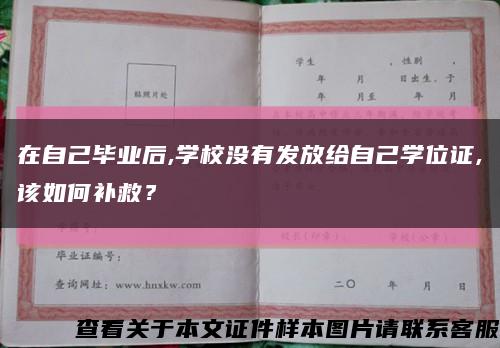 在自己畢業后,學校沒有發放給自己學位證,該如何補救？縮略圖
