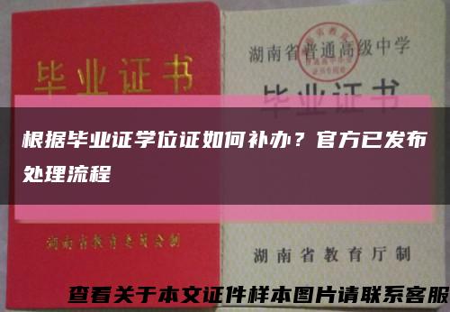 根據畢業證學位證如何補辦？官方已發布處理流程縮略圖