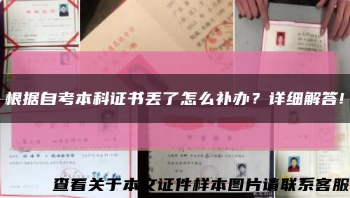 根據自考本科證書丟了怎么補辦？詳細解答!縮略圖