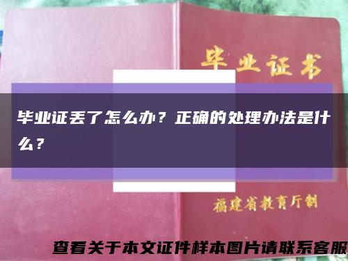 畢業證丟了怎么辦？正確的處理辦法是什么？縮略圖