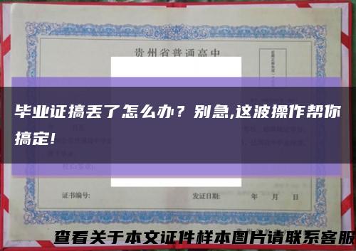 畢業證搞丟了怎么辦？別急,這波操作幫你搞定!縮略圖