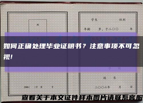 如何正確處理畢業證明書？注意事項不可忽視!縮略圖