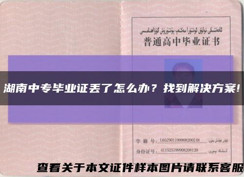 湖南中專畢業證丟了怎么辦？找到解決方案!縮略圖