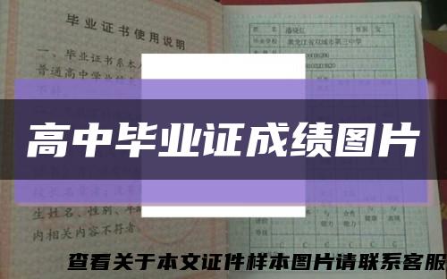 高中畢業證成績圖片縮略圖