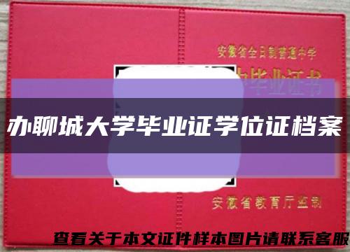 辦聊城大學畢業證學位證檔案縮略圖